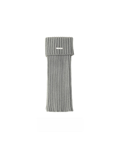 Cozyra - Ribbed Buckle Detail Slouch Leg Warmers