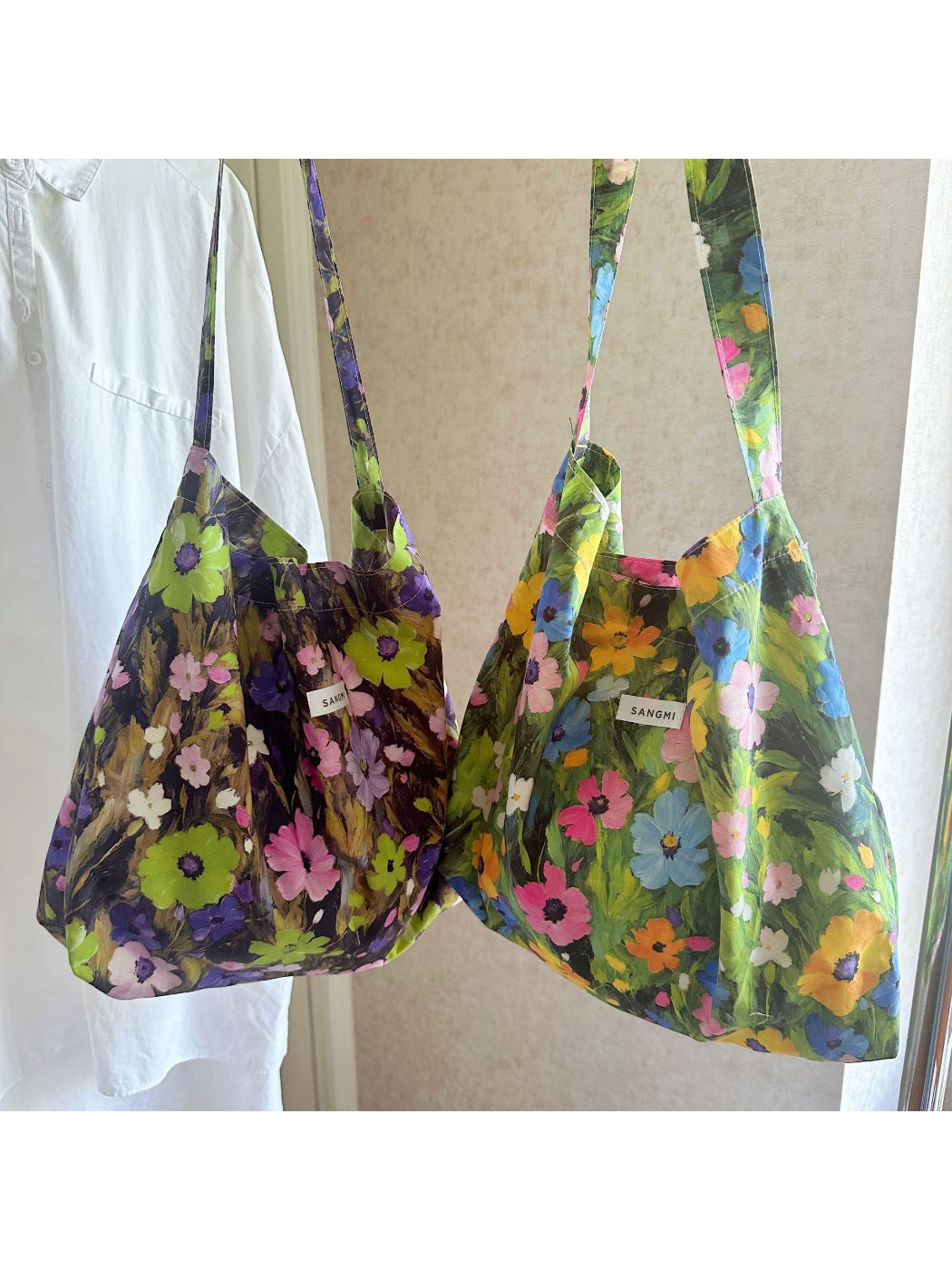 Cosbai - Vintage Floral Slouchy Bag