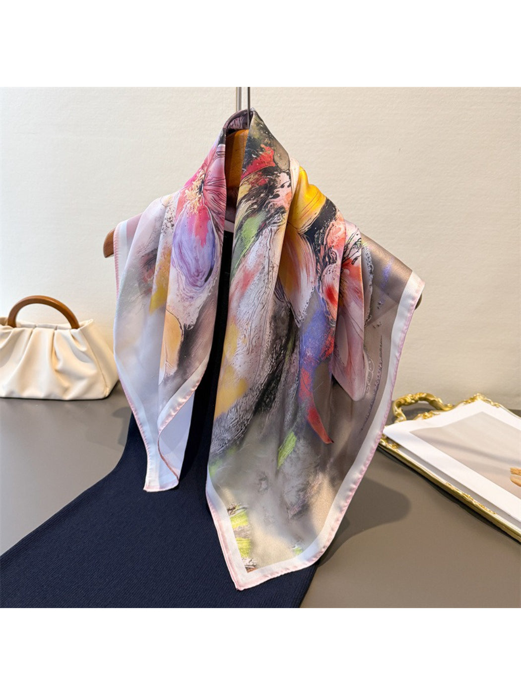 Scarvii - Artistic Floral Square Scarf