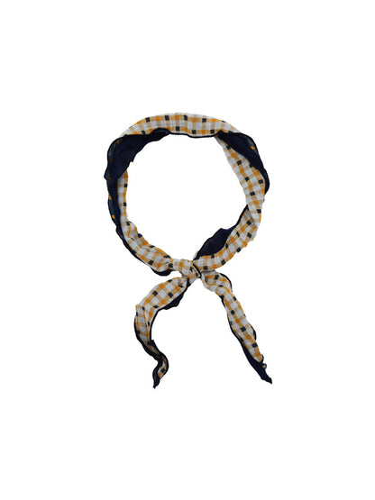 Scarvii - Checked Pattern Decorative Triangle Bandana