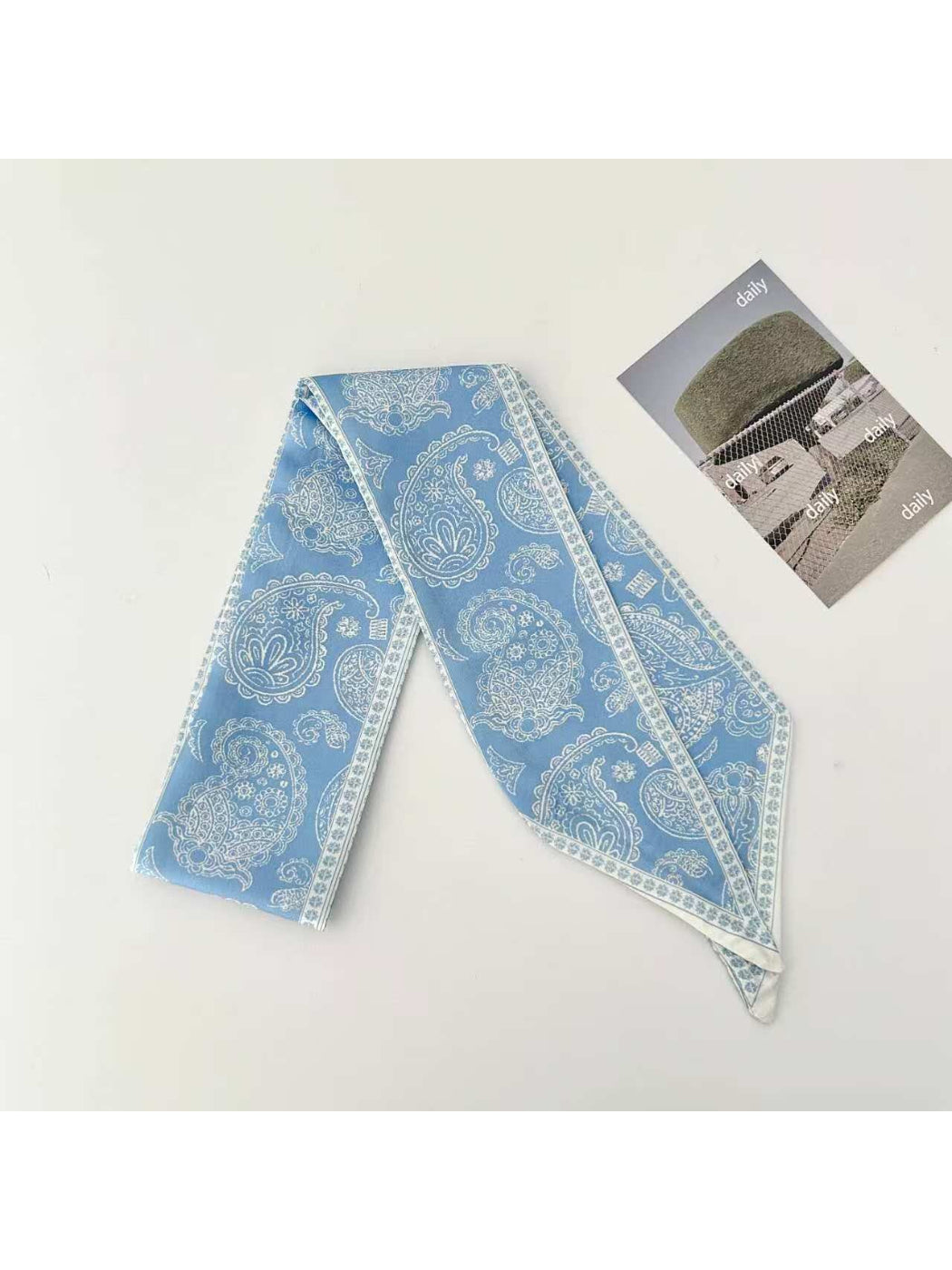 Scarvii Ornate Paisley Skinny Scarf