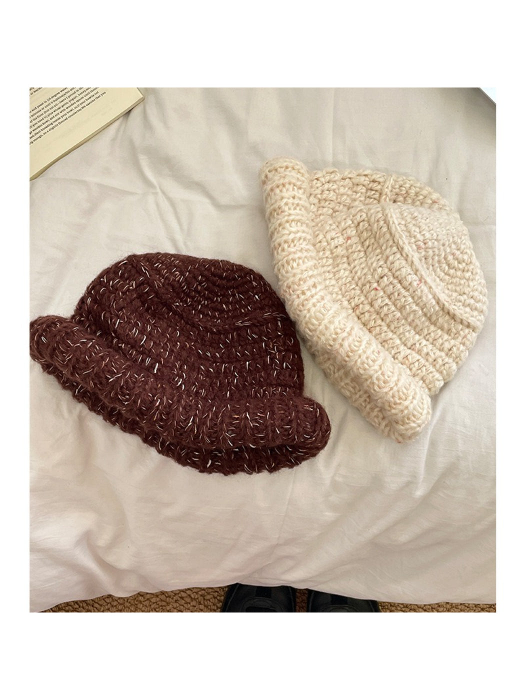 Haila - Textured Roll-Brim Knit Beanie