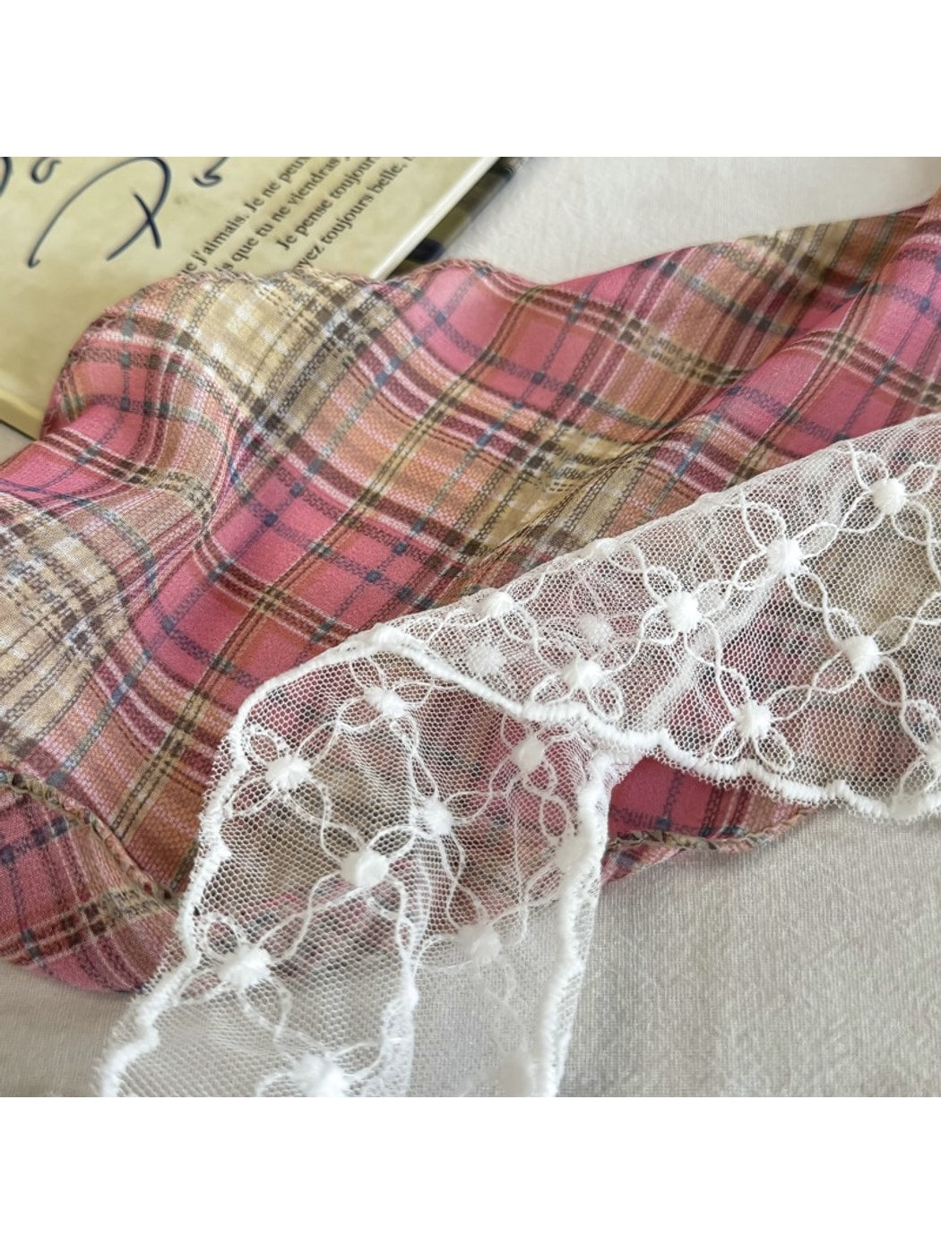 Scarvii - Plaid Lace Fresh Styling Scarf