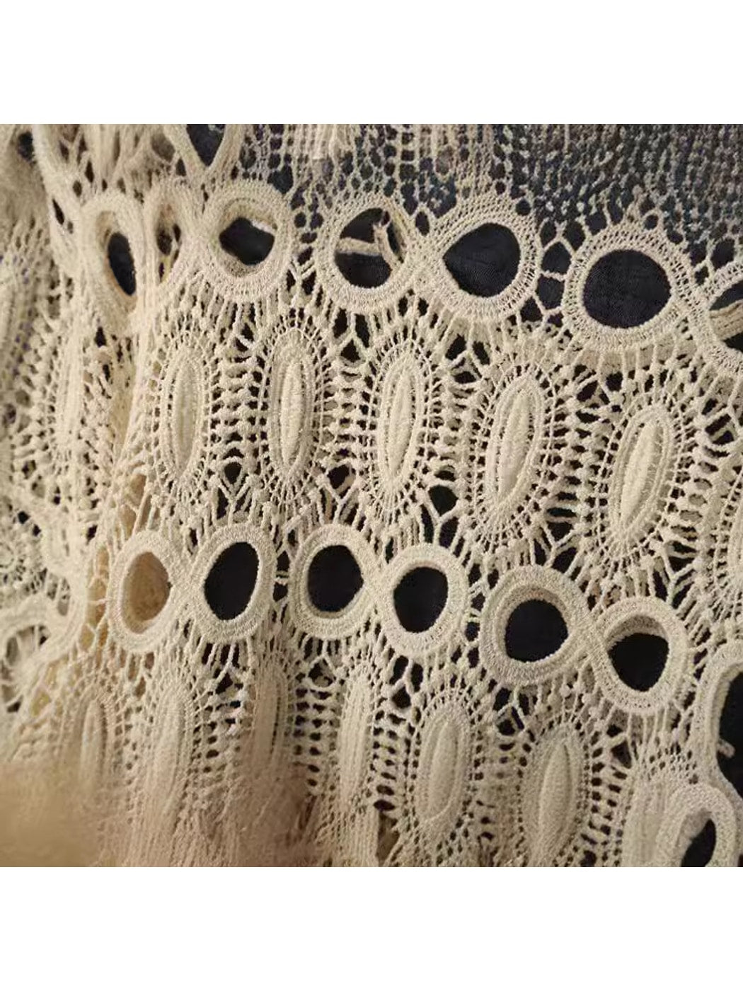 Crosa - Retro Openwork Short Crochet Cover Up