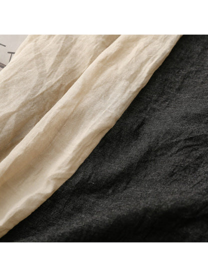 Scarvii - Contrast Panel Soft Drape Everyday Scarf