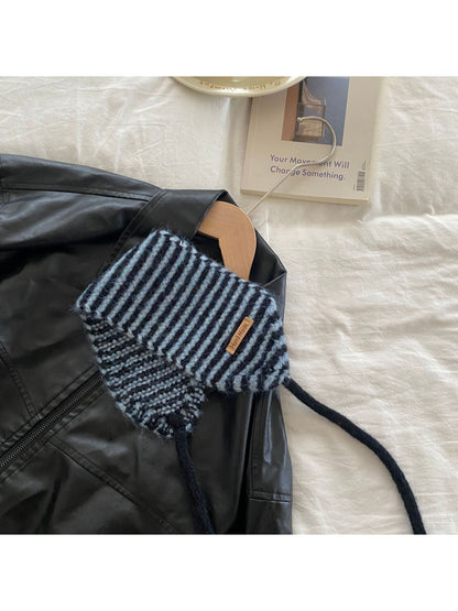 Scarvii - Striped Knit Tie Back Headband