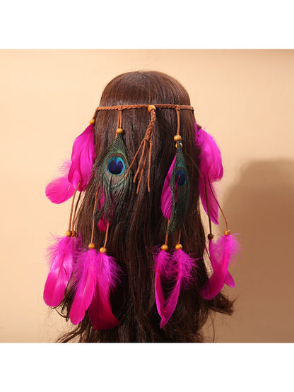 Hairish - Boho Bright Feather Hair Headpiece