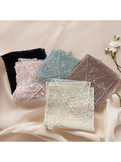 Scarvii - Elegant Floral Lace Long Narrow Scarf