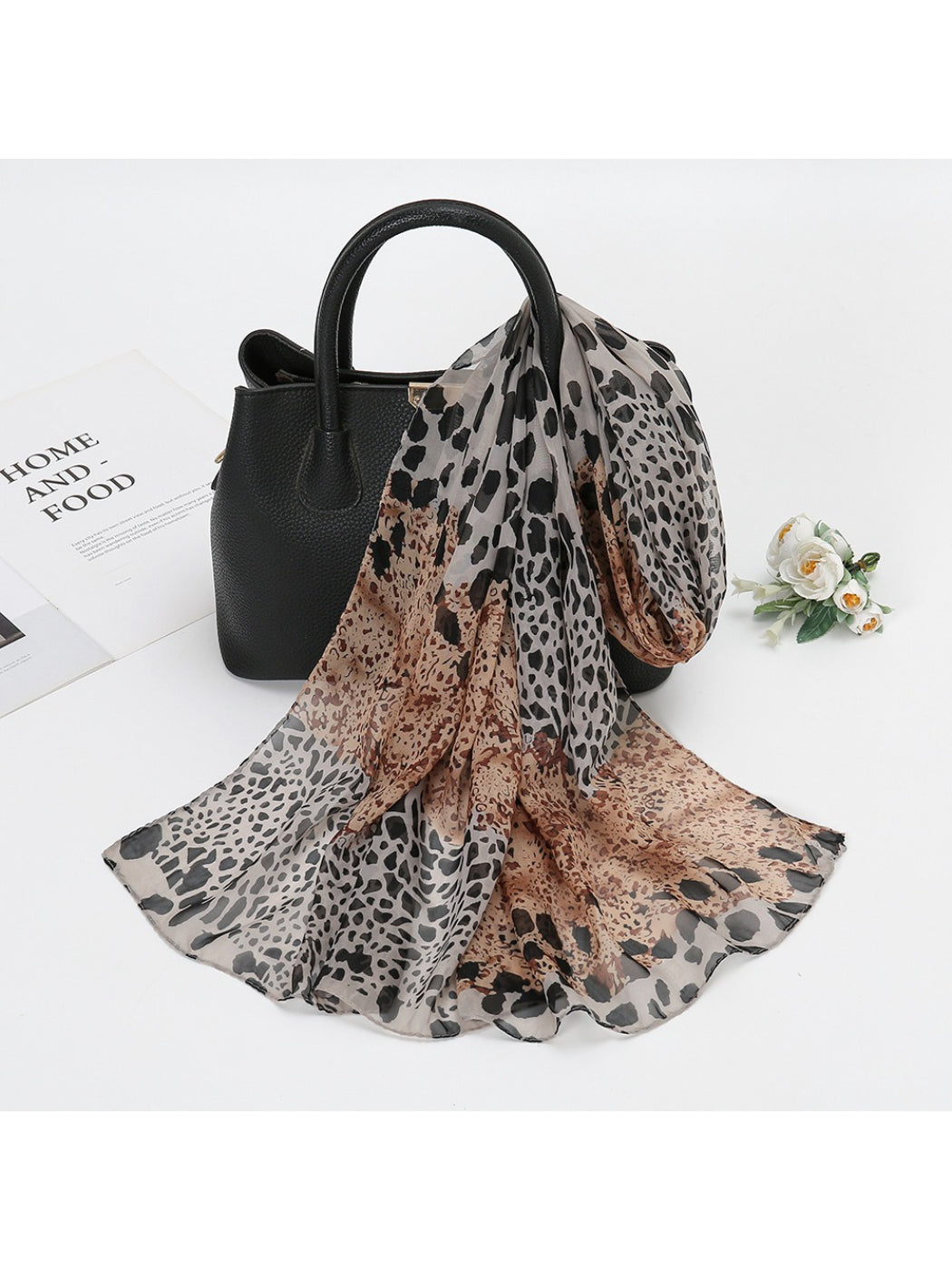 Scarvii - Leopard Fade Print Spring Summer Scarf