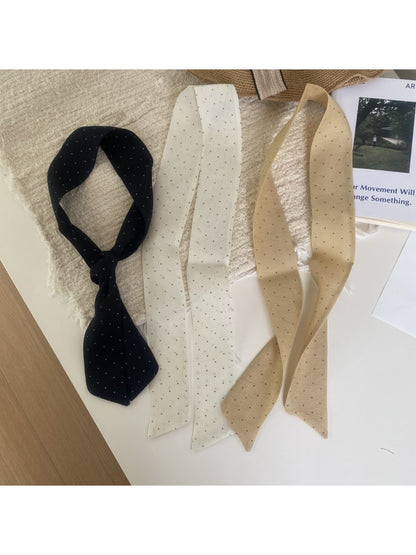 Scarvii - Minimal Floral Ribbon Skinny Scarf