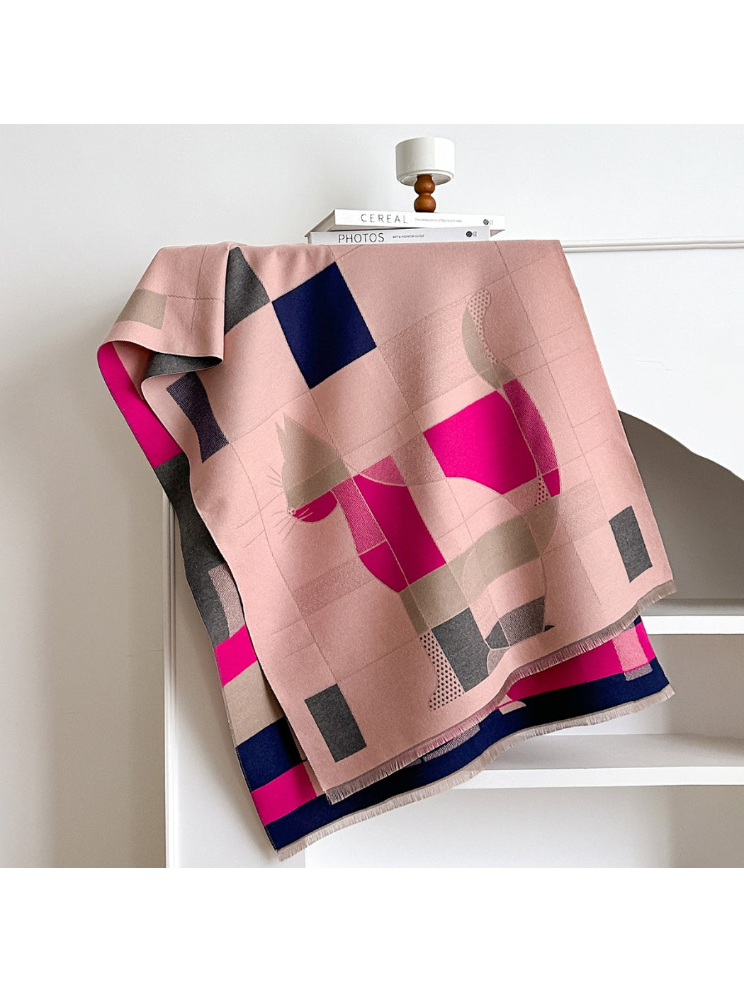 Scarvii – Geometric Print Fringe Scarf & Wrap
