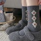Rufia – Retro Argyle Mid-Calf Socks