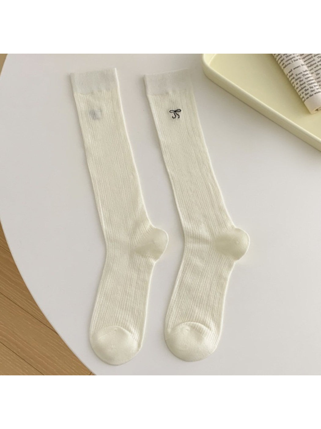 Rufia - Sheer Ribbed Knee-High Socks product image 5
