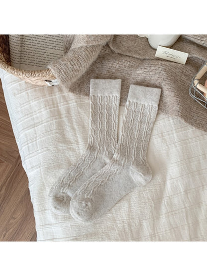 Rufia - Cable Knit Mid-Calf Socks