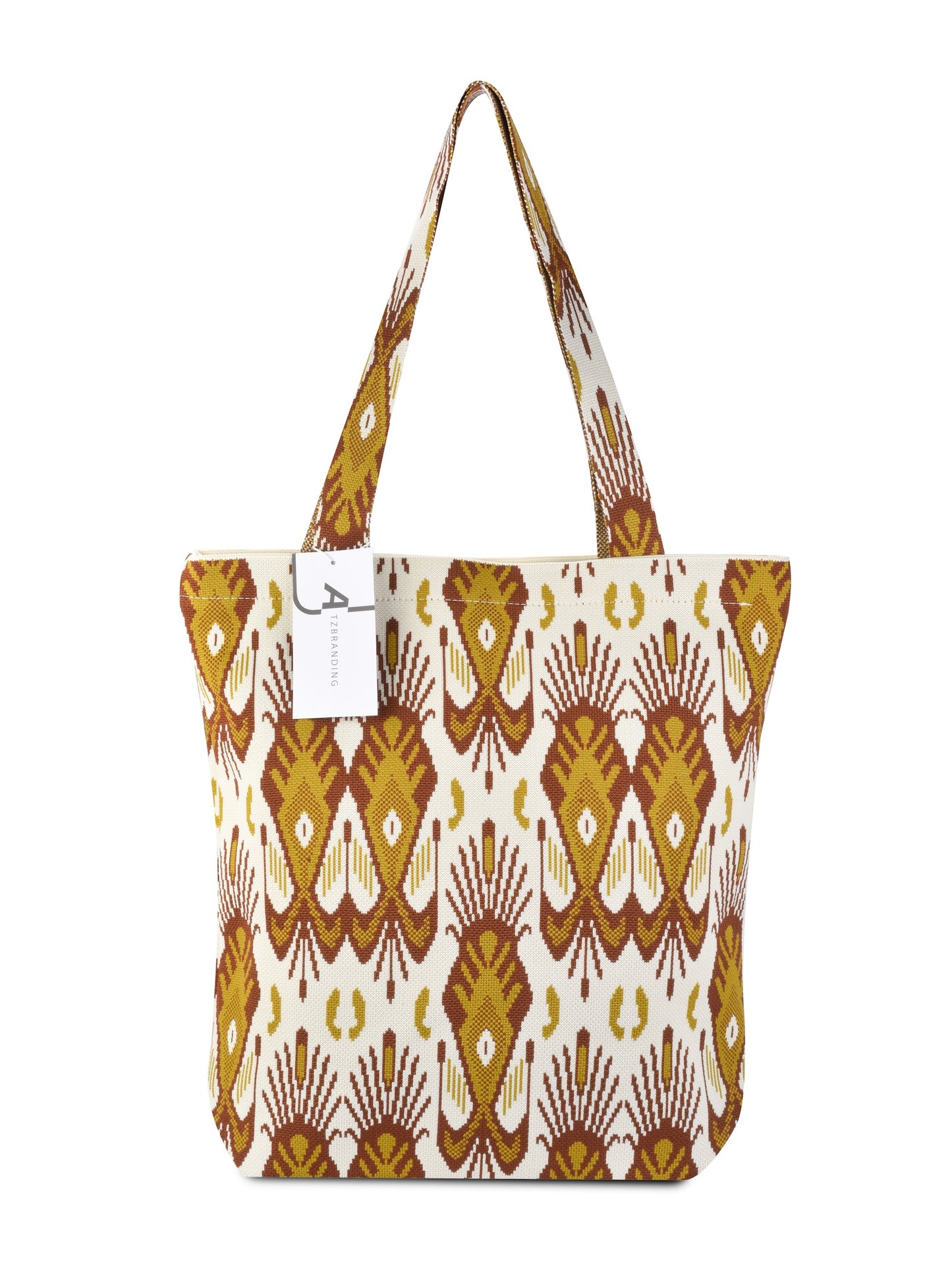 Cosbai - Atlas Print knit Shoulder Bag - Spacious & Vintage