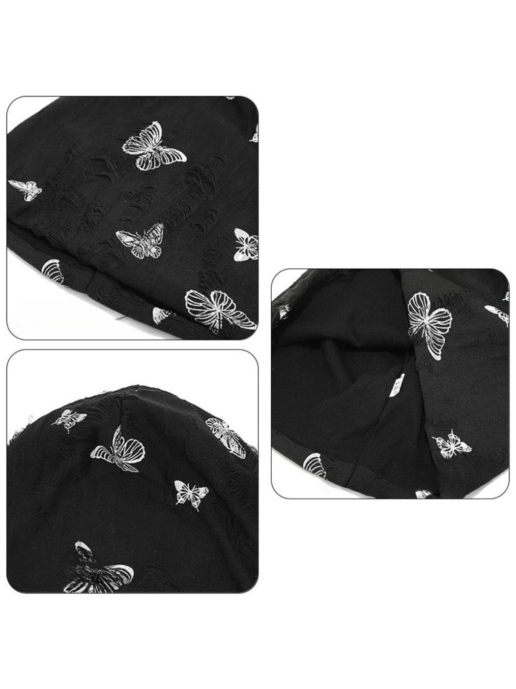 Haila – Butterfly Print Slouch Beanie