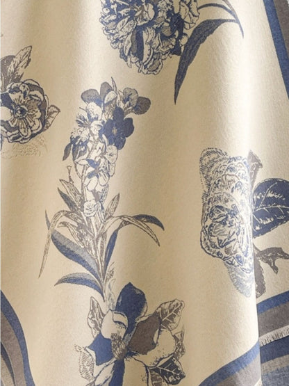 Scarvii - Vintage Floral Print Shawl & Scarf