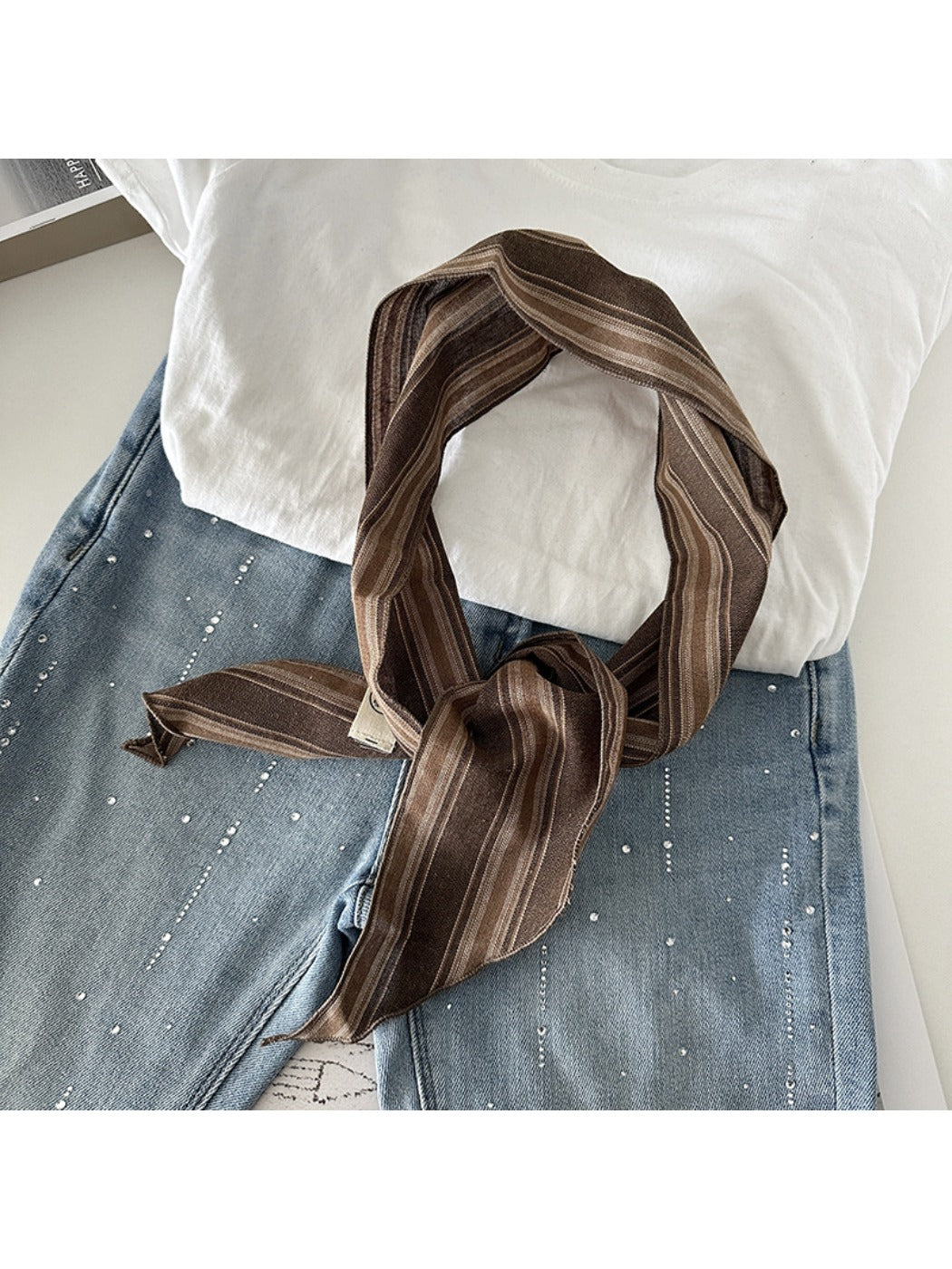 Scarvii - Vintage Striped Triangle Scarf