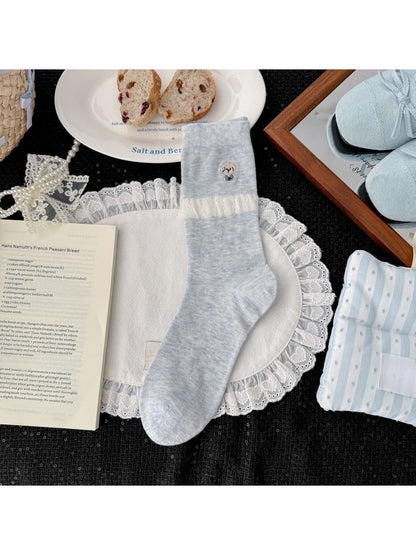 Rufia - Cute Animal Embroidered Casual Socks
