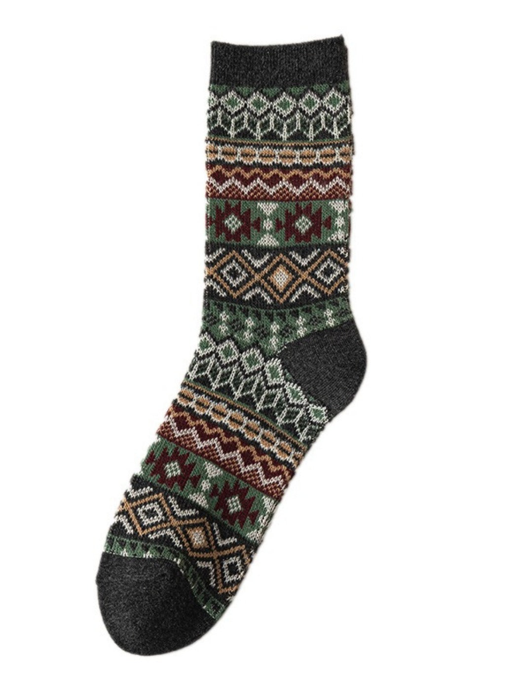 Rufia - Boho Retro Mid-Calf Winter Socks for Girls