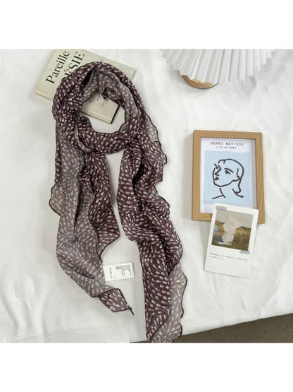 Scarvii - Leopard Print Long Rectangular Scarf