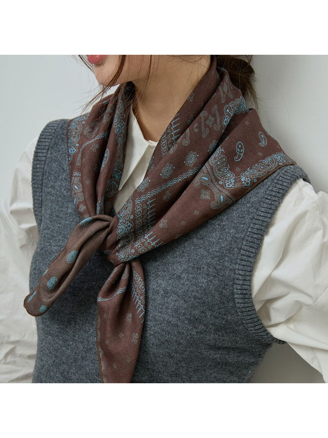 Scarvii - Vintage Paisley Accent Scarf