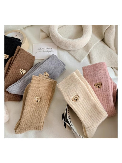 Rufia - Soft Neutral Bear Crew Socks