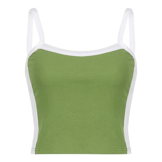 Vesty - Retro Color-Block Knit Tank