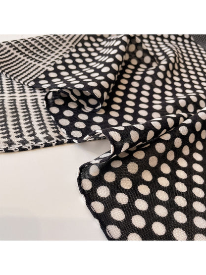 Scarvii - Geometric Polka Dot Patchwork Square Scarf