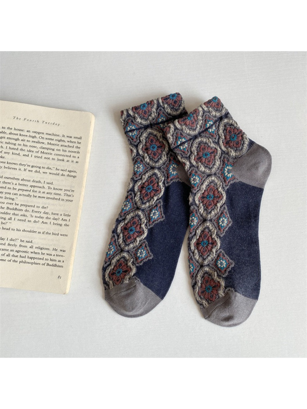 Rufia - Floral Tapestry Crew Socks