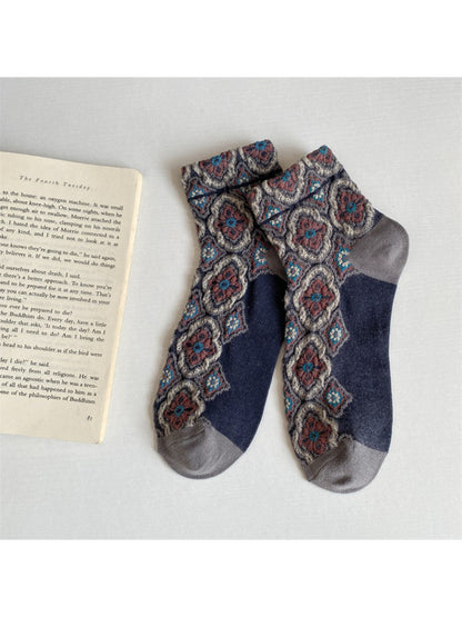 Rufia - Floral Tapestry Crew Socks