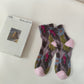 Rufia - Vintage Floral Pattern Mid-Calf Socks