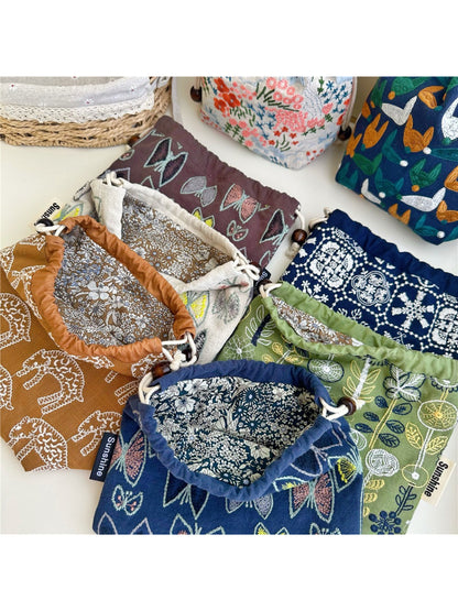 Cosbai - Woven Drawstring Pouch