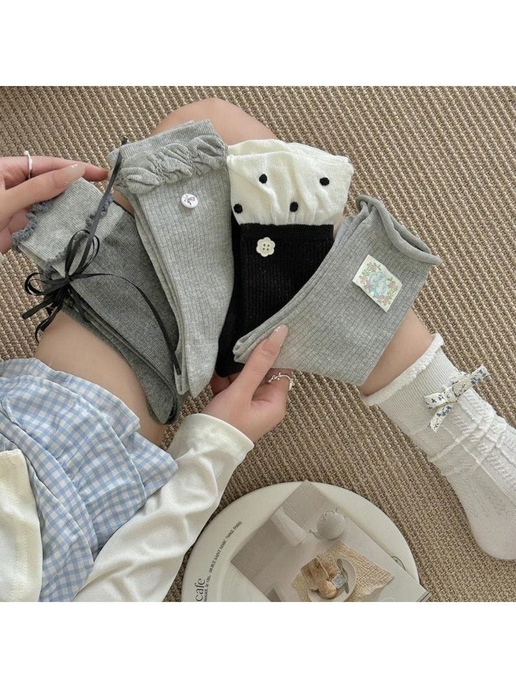 Rufia - Sweet Bow Detail Ruffle Crew Socks