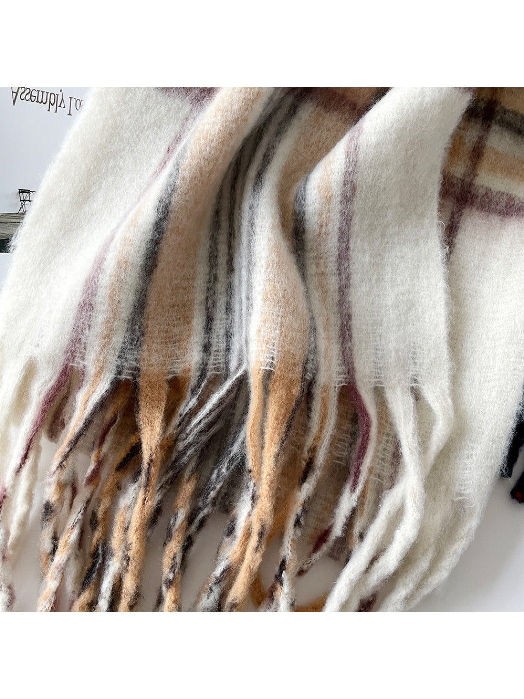 Scarvii - Plaid Brushed Long Winter Scarf