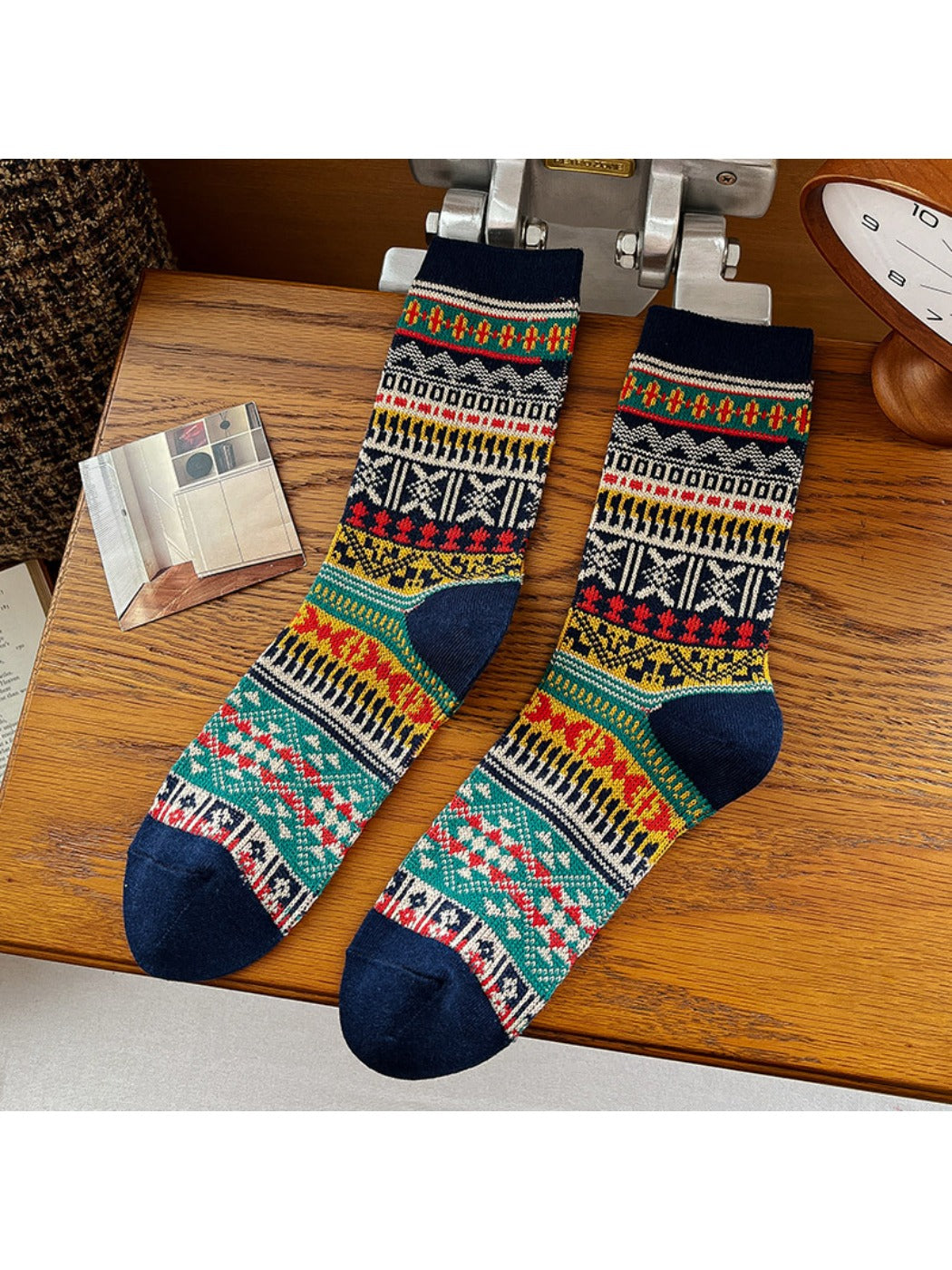 Rufia - Retro Style Mid-Calf Socks for Women