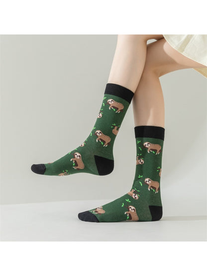 Rufia Playful Sloth Pattern Crew Socks product image 2