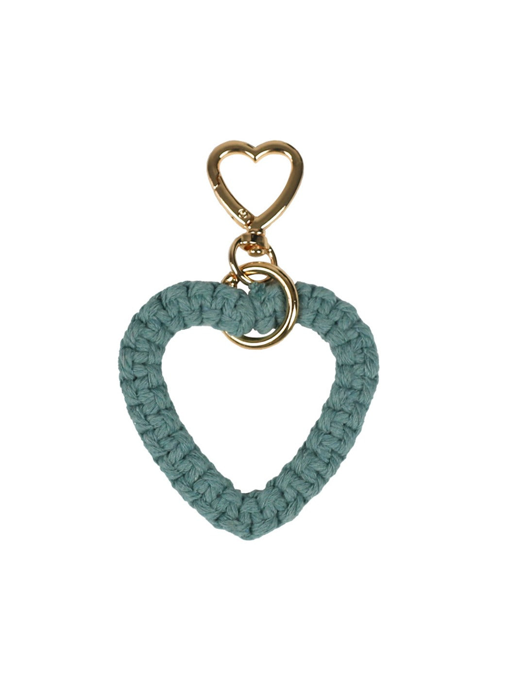 Koco Colorful Heart Woven Keychain color options including Yellow, Purple, Pink