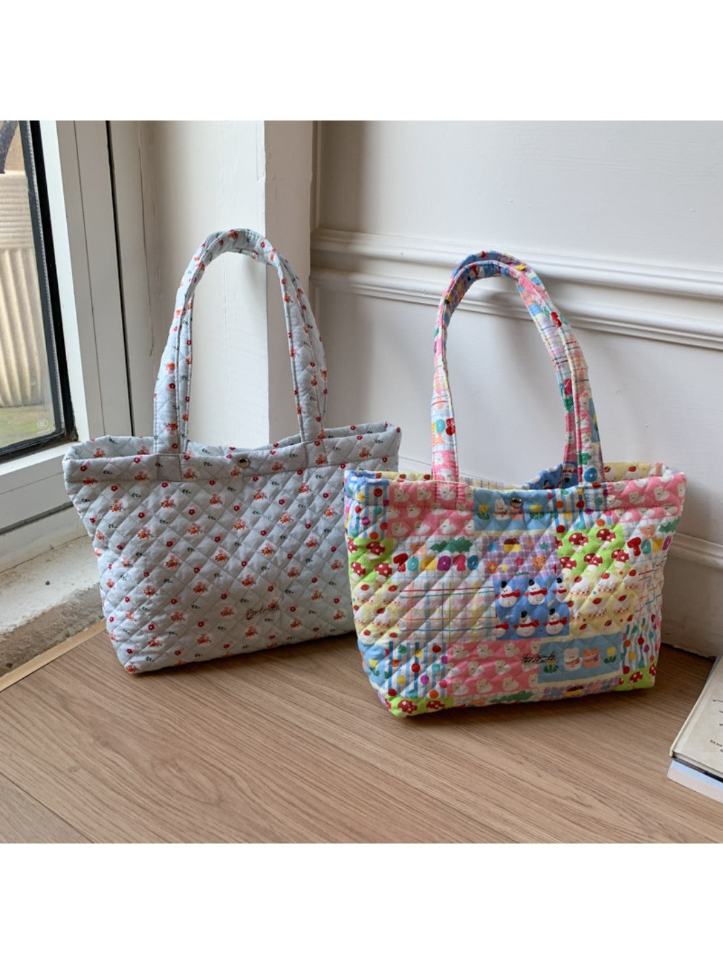 Cosbai - Tote Shoulder Bag with Cartoon Pattern
