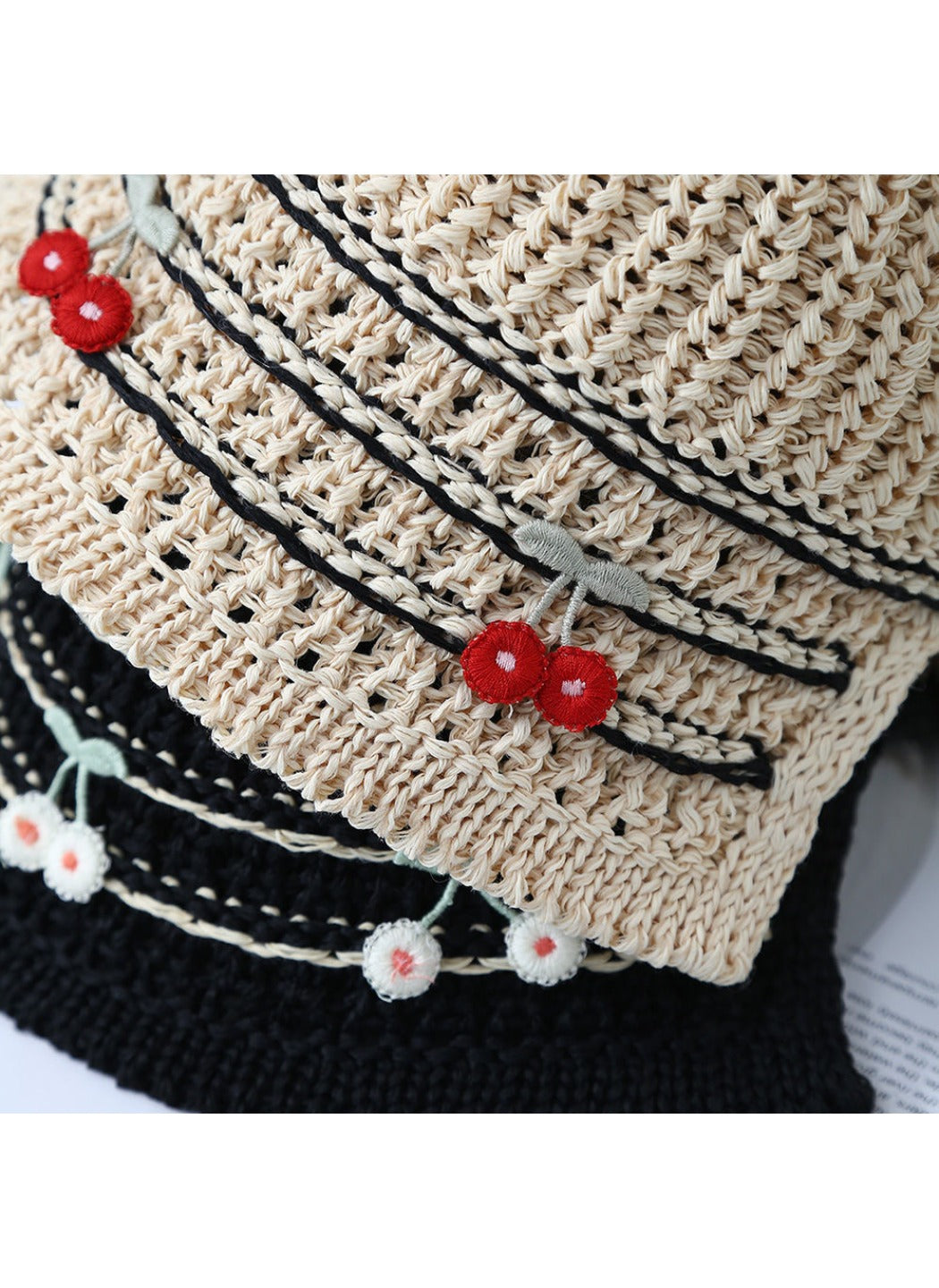 Haila - Fresh Bell‑Shape Hollow‑Out Wide‑Brim Bucket Hat