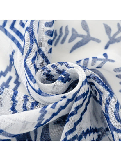 Scarvii - Classic Botanical Pattern Print Scarf