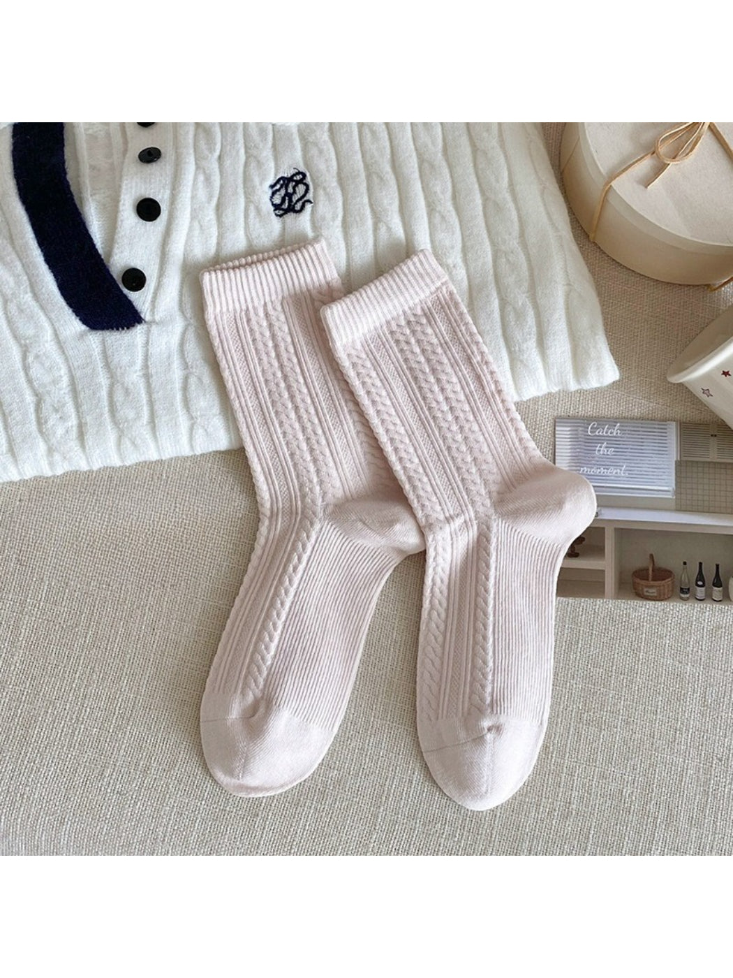Rufia Textured Knit Crew Socks product image 6