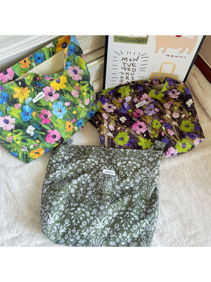 Cosbai - Vintage Floral Slouchy Bag