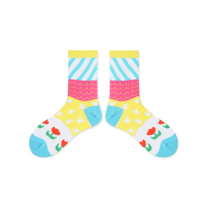 Rufia - Pastel Cartoon Socks - Breathable & Soft