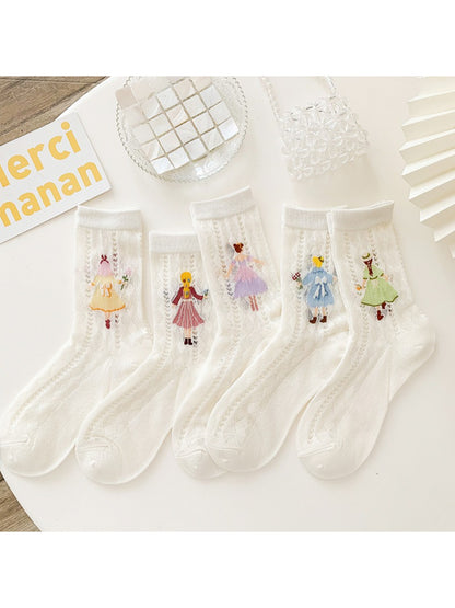 Rufia - Storybook Girl Embroidered Crew Socks product image 1