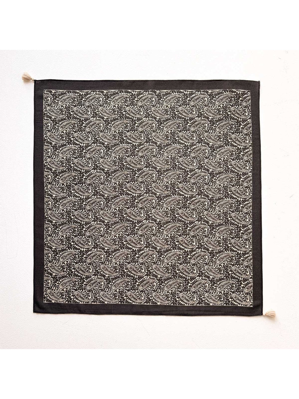 Scarvii - Decorative Border Paisley Fashion Square Scarf
