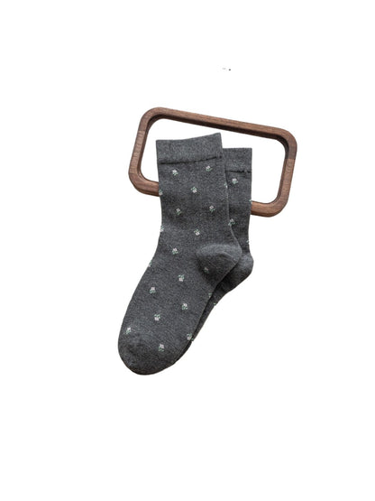 Rufia – Elegant Heart Detail Mid-Calf Socks