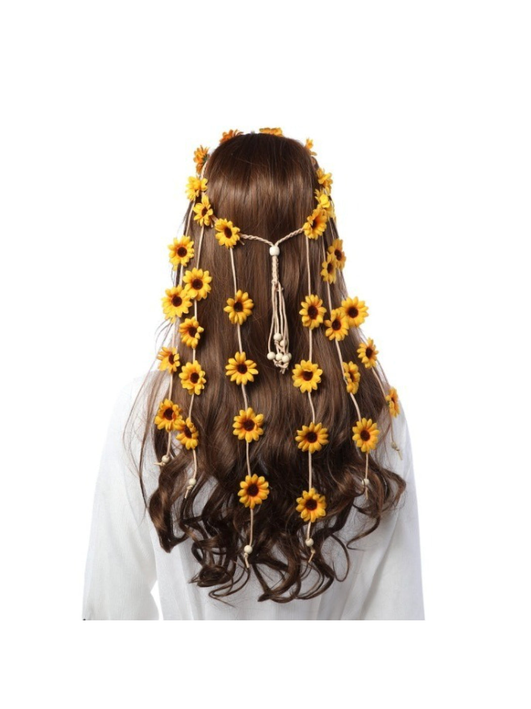 Hairish - Boho Sunflower Flower Hair Chain