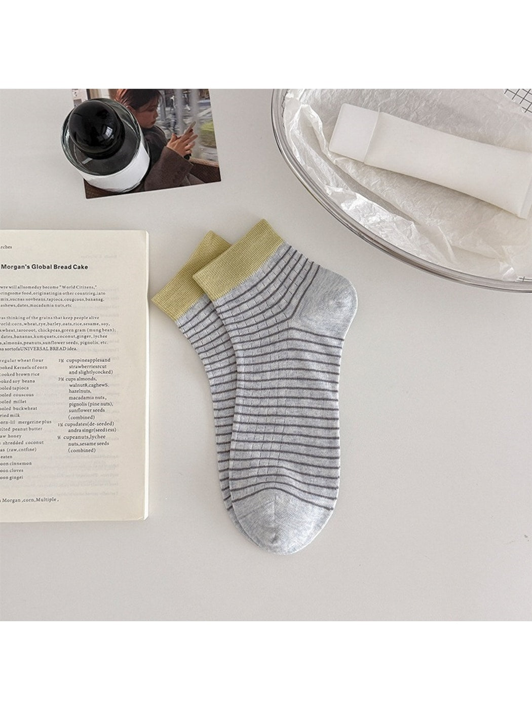 Rufia - Striped Colorblock Everyday Ankle Socks