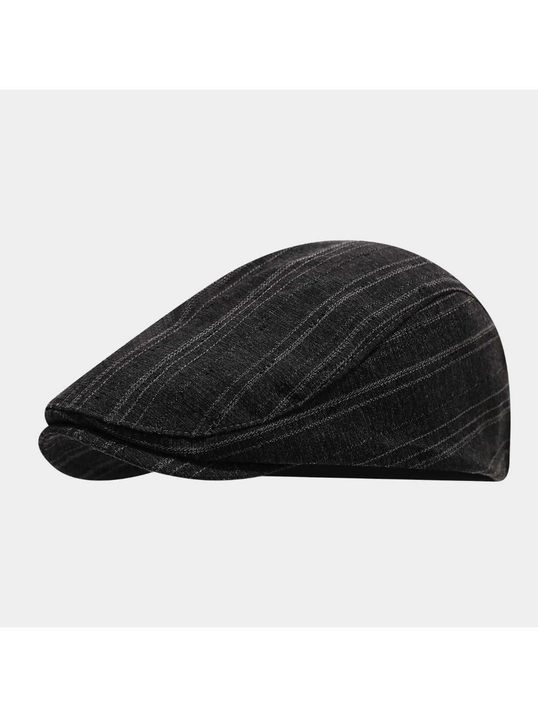 Haila - Textured Pinstripe Newsboy Cap